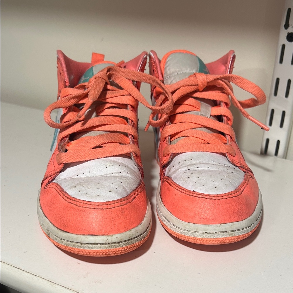 Nike Kids' Coral and Teal Sneakers - Picture 6 of 6